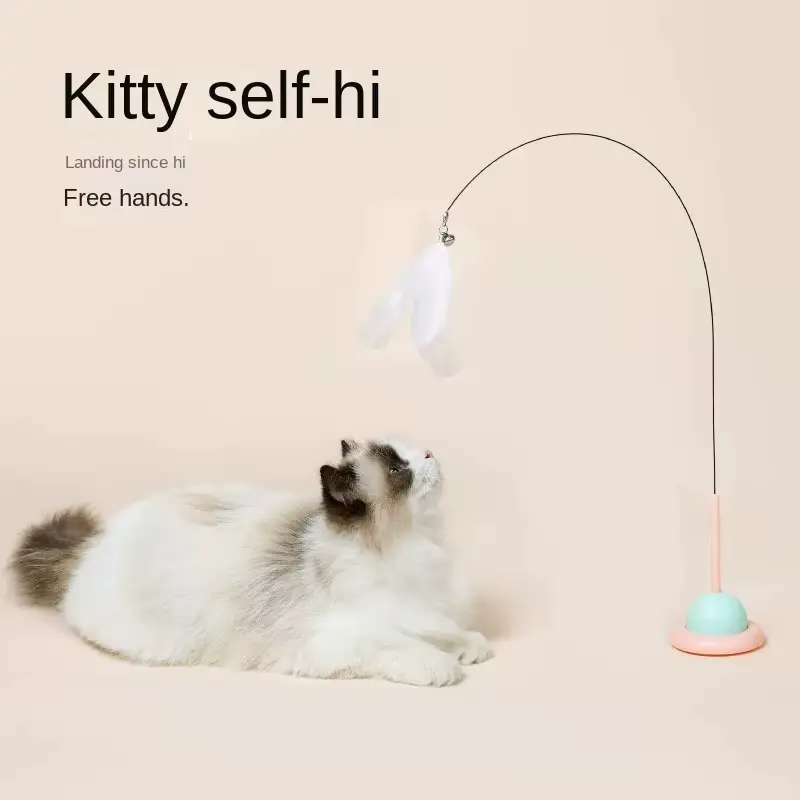 CAT Suction CUP Teaser Steel Wire Feather Replacement Head Educational Wholesale product image 3