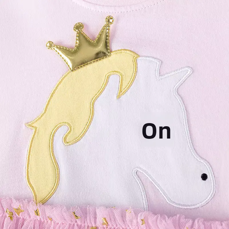 Girls Cotton Mesh Cartoon Printed Princess Dress Ball Gown Wholesale product image 3