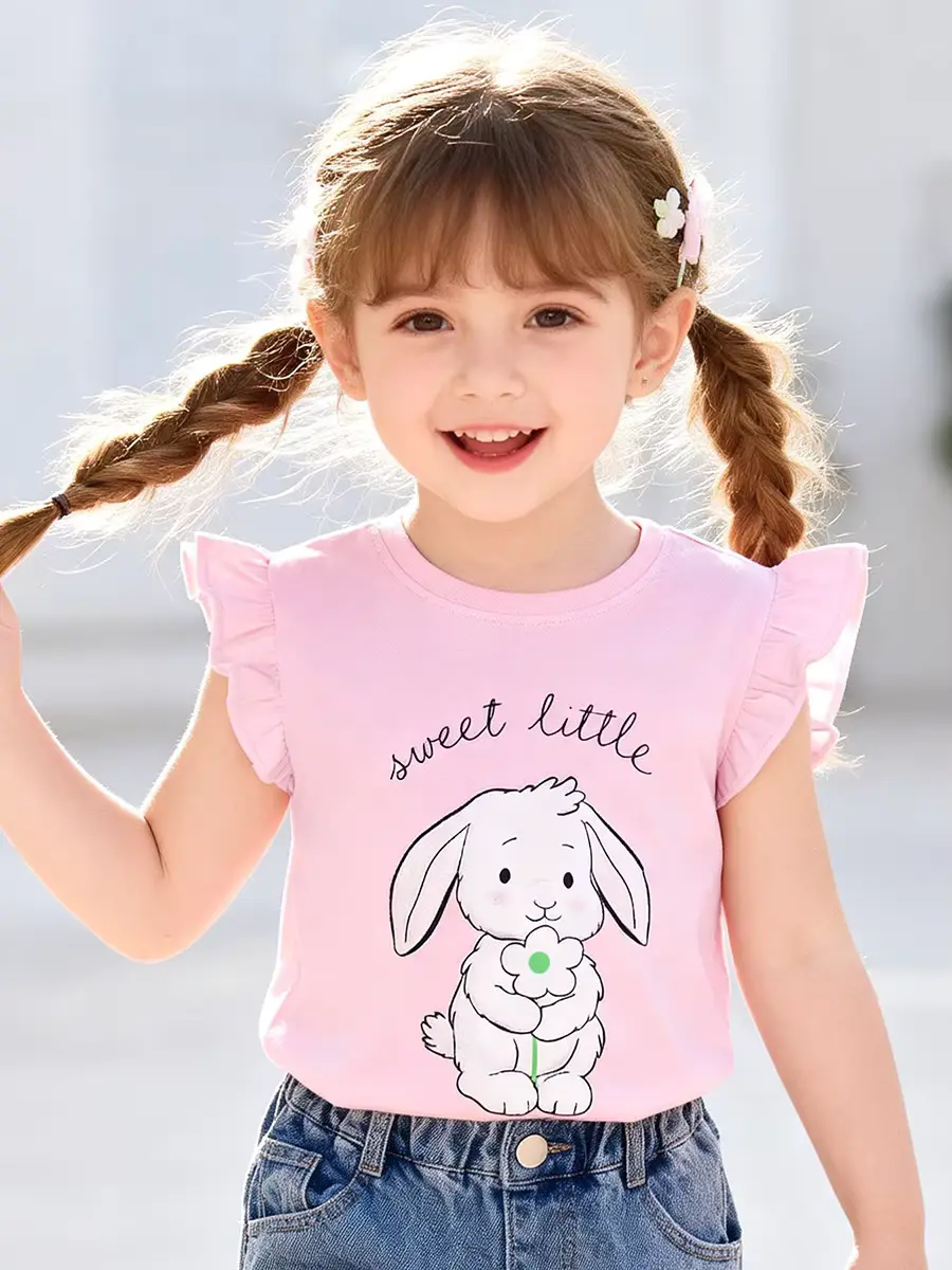 Girls Cotton Print Animal T-shirt 2026 High Quality 100 Wholesale product image 2