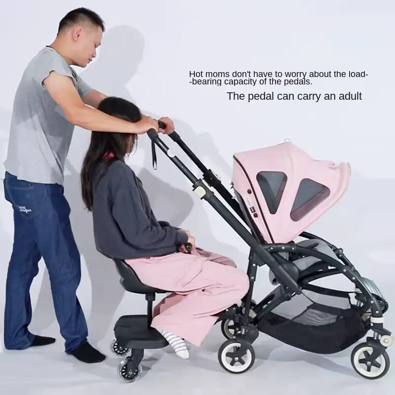 Stroller Seat Auxiliary Footrest Portable Travel System Foldable Stainless Wholesale product image 3