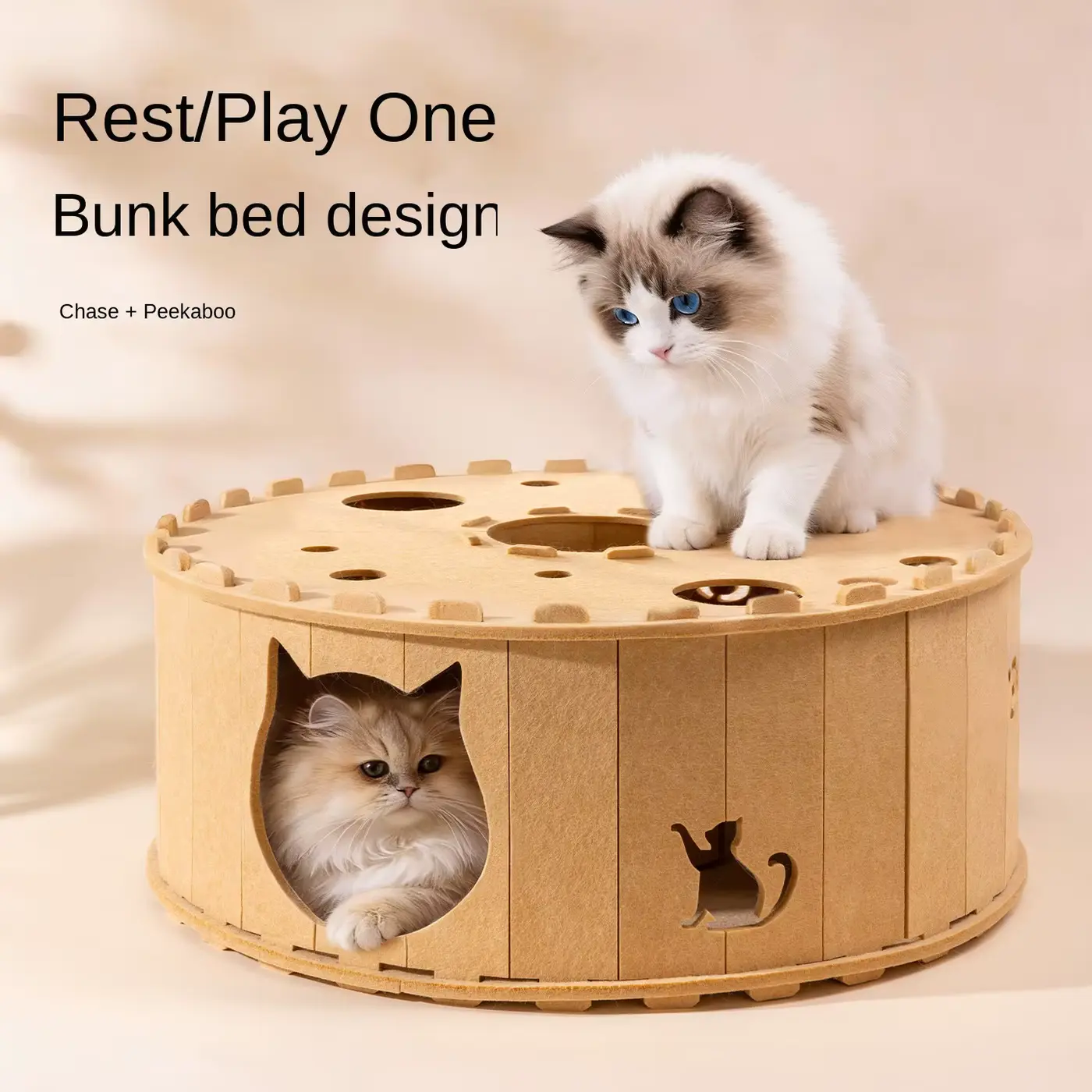 CAT BED Felt Tunnel TOY AND Scratcher All-season Round Wholesale
