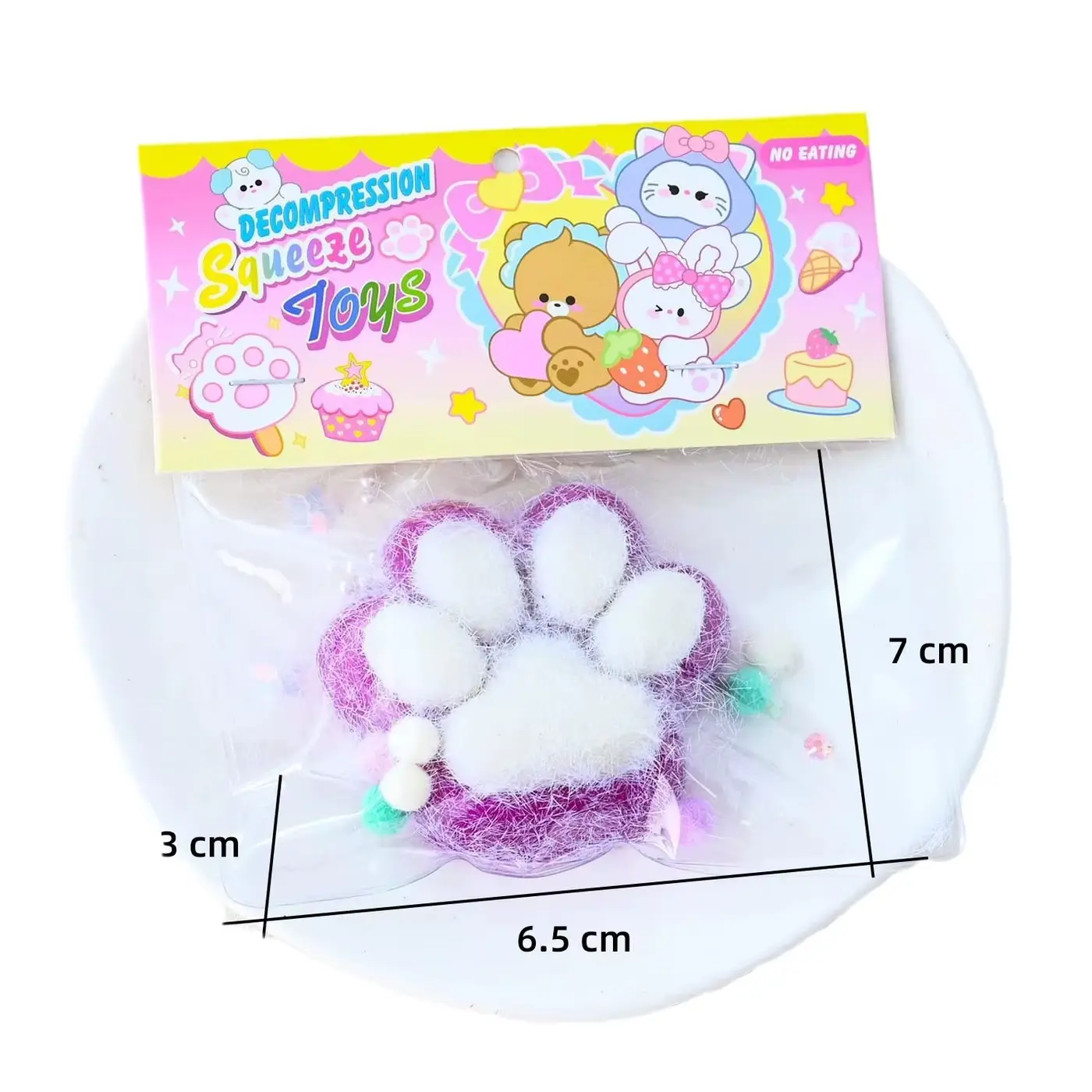 Handmade Latex EVA Silicone Plastic Flocking Cats PAW Stress Educational Wholesale product image 2