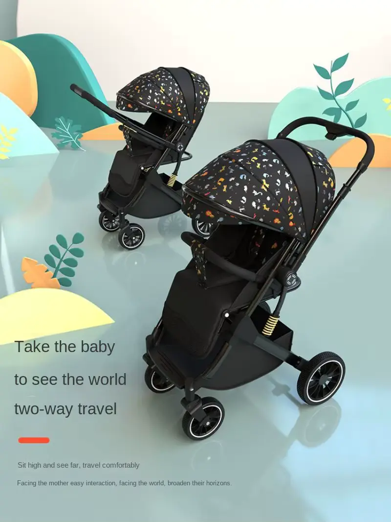 Stroller High Landscape CAN SIT LIE Light Folding Shock-absorbing Wholesale product image 3