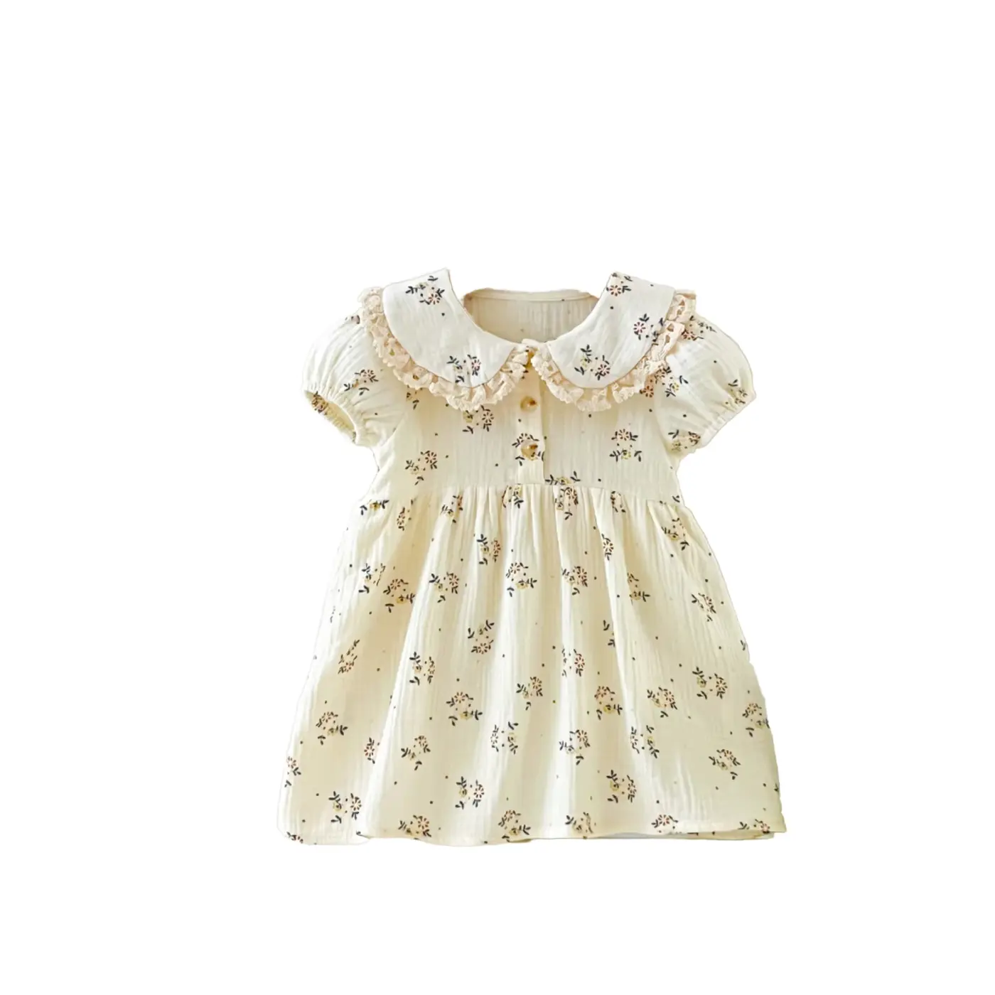 Girls Cotton Printed Dress 2026 Lbcm166 Pure Floral Lace Wholesale