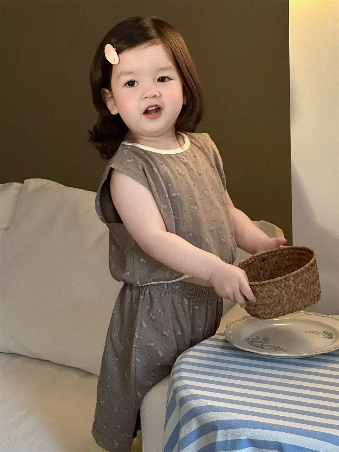 Girls Cotton Shorts SET Sleeveless AND Two-piece Soft Clothes Wholesale
