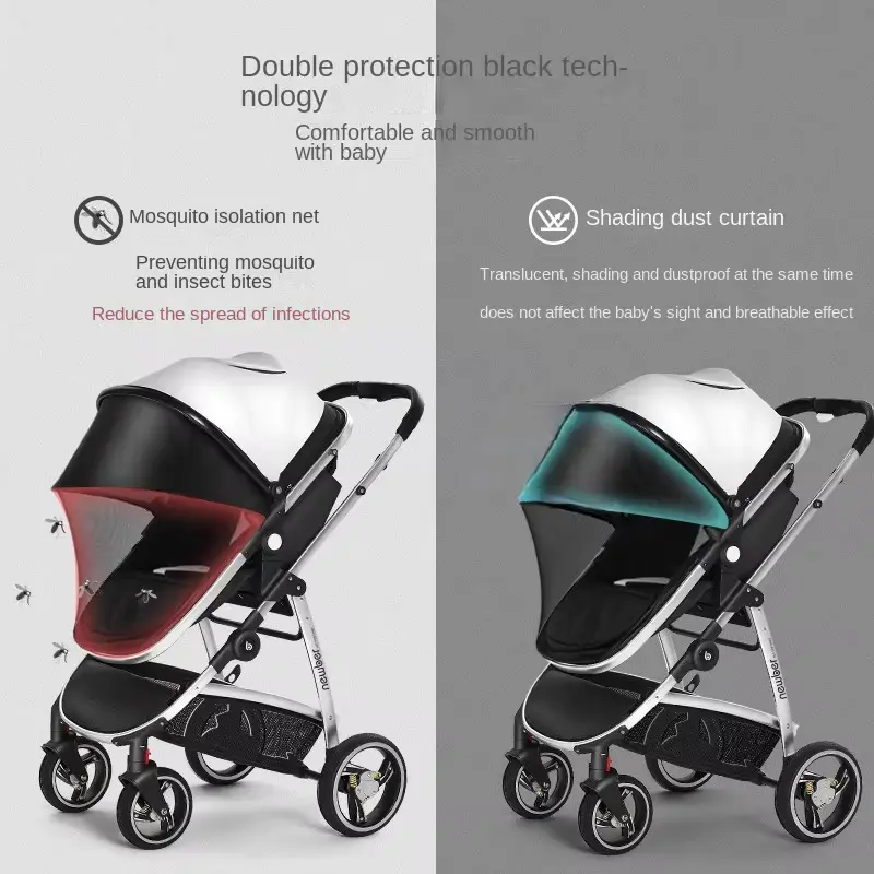Stroller Aluminum Alloy PU Leather 0-3 Years Lightweight Folding Wholesale product image 3