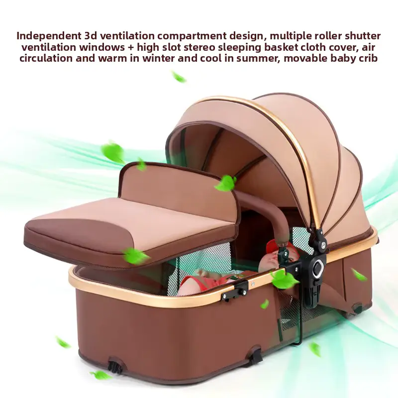Cartoon Stroller 3-in Carrier 3-seat Curtain Design Strap Ppsu Wholesale product image 3