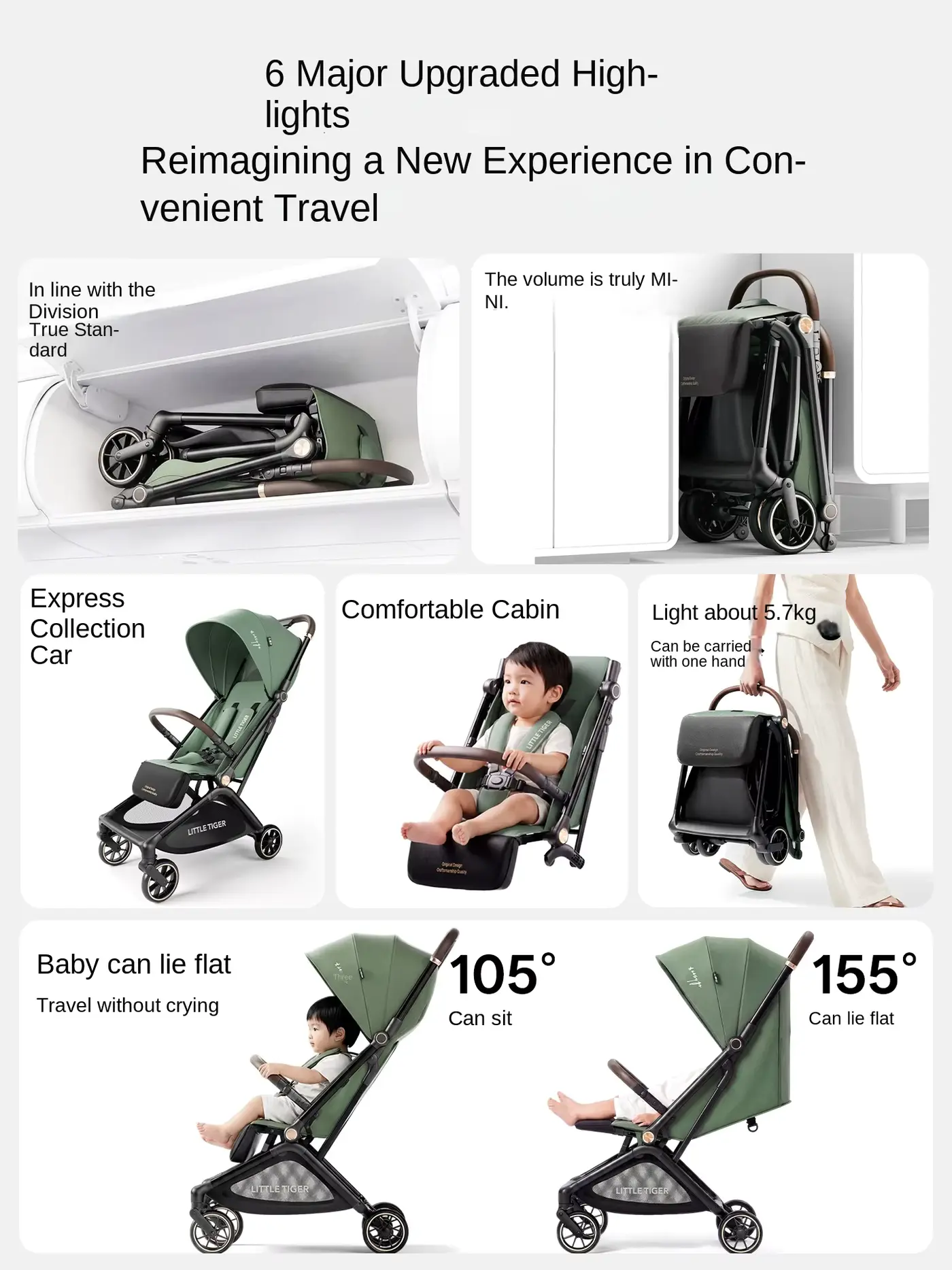 Stroller Seat Lightweight Reclining One-hand Fold Airline Approved Portable Wholesale product image 3