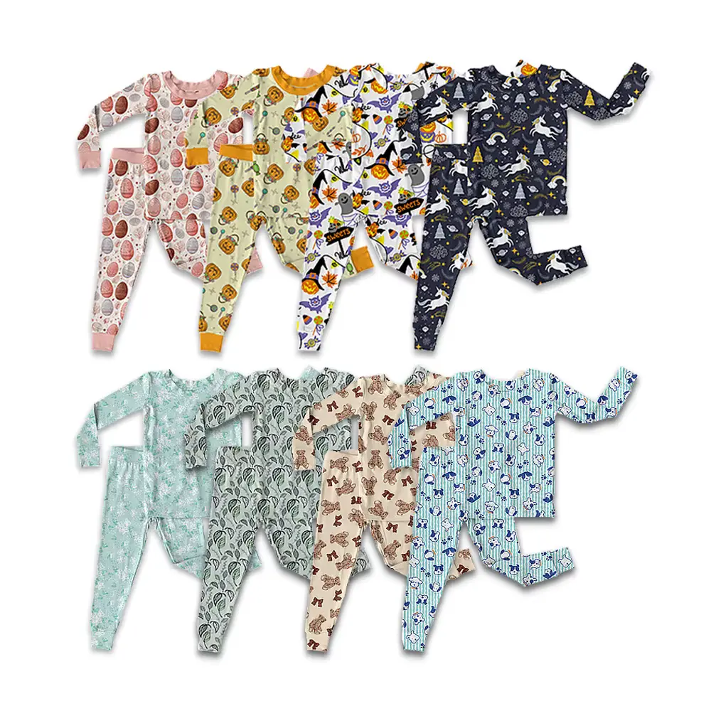 Cartoon Printed SET Bamboo Fiber Pajama With 95 AND Wholesale product image 2