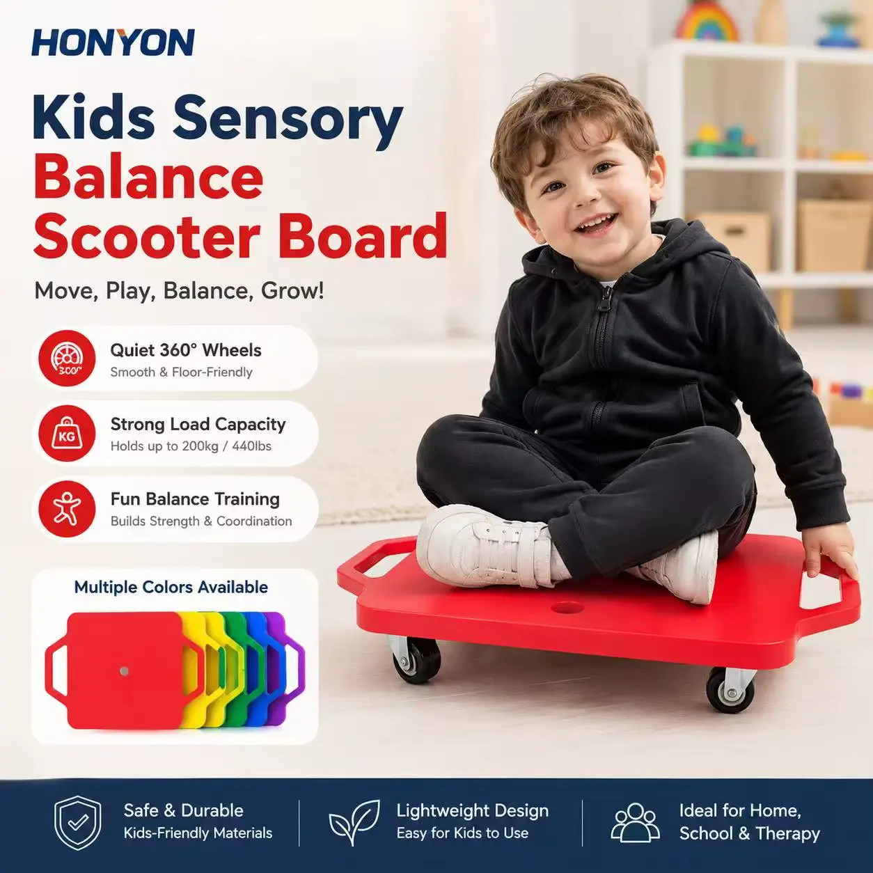 Scooter Plastic Four-wheel Sensory Vestibular Training Equipment Early Education Wholesale