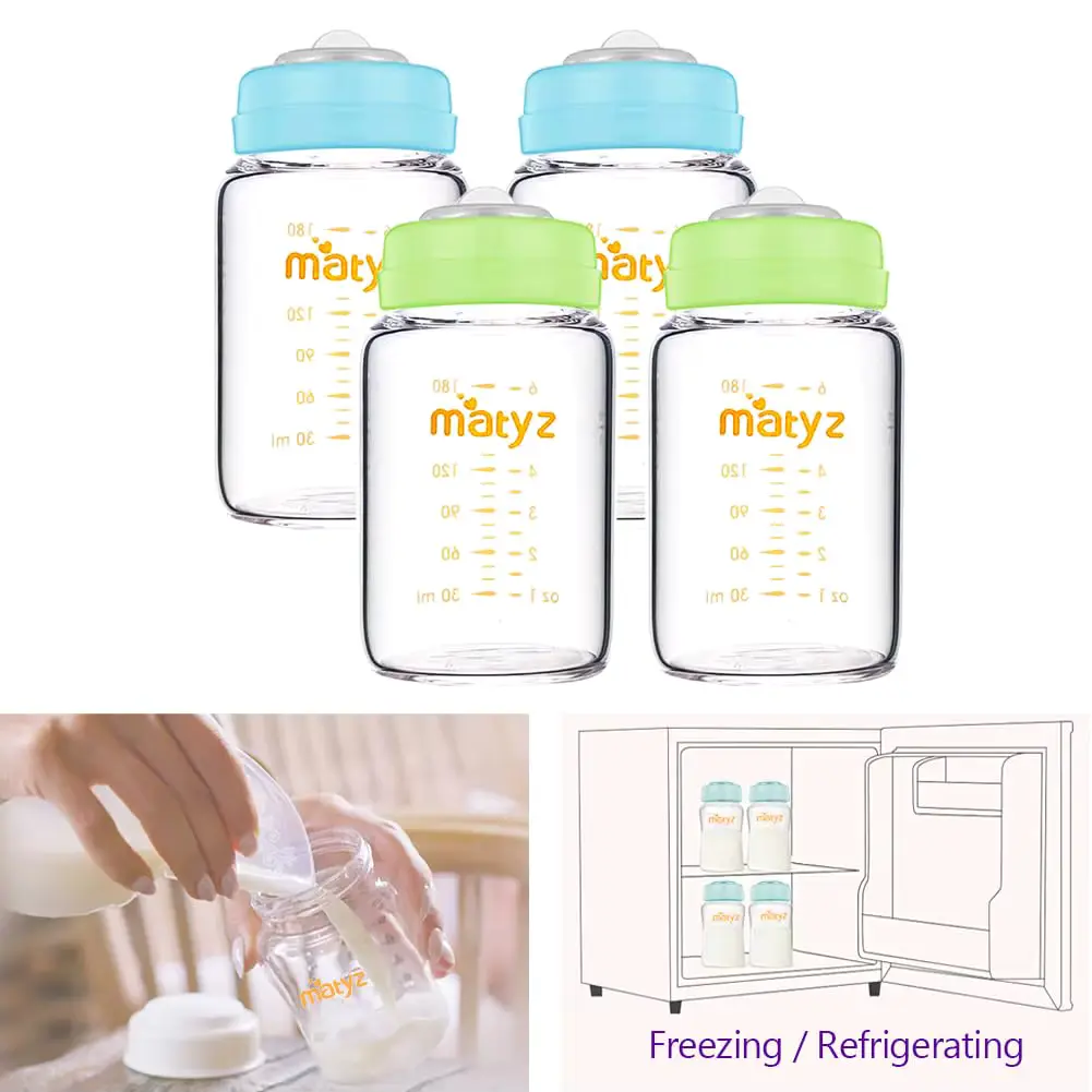 Matyz Glass Breastmilk Storage Containers 4-pack OZ Wide Mouth OEM Wholesale product image 3