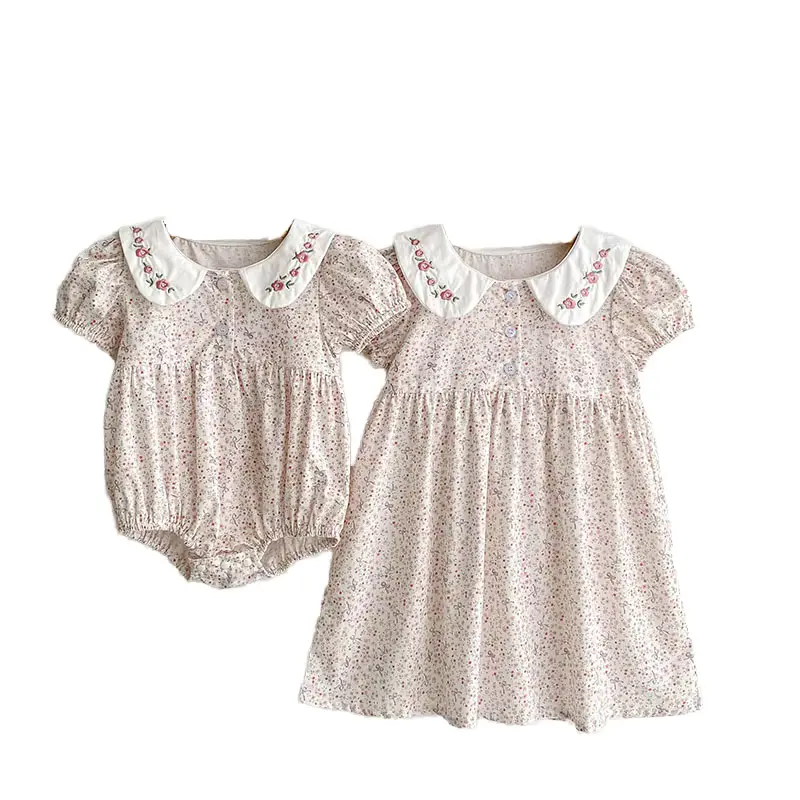 Girls Printed Princess Dress 2026 Korean-style Floral Denim Breathable Wholesale