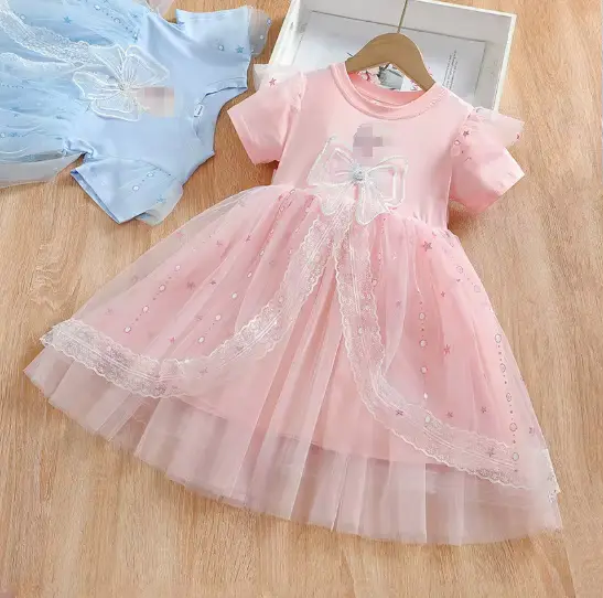 Girls Princess Dress Skirt 2026 Breathable Lace Crocheted Short Wholesale product image 2