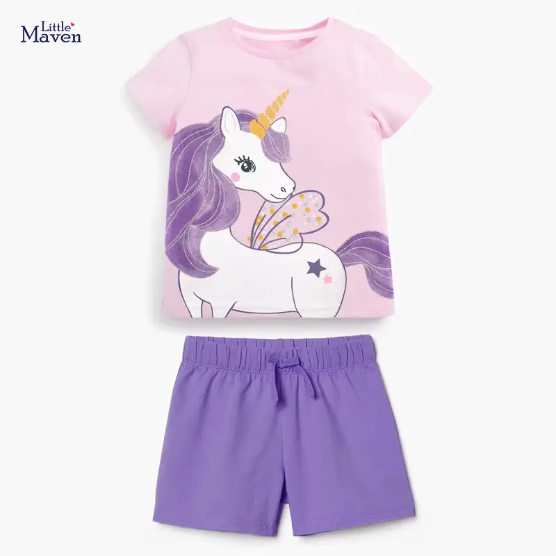 Girls Cotton Print Animal SET Outfit Pants Toddler TWO Wholesale