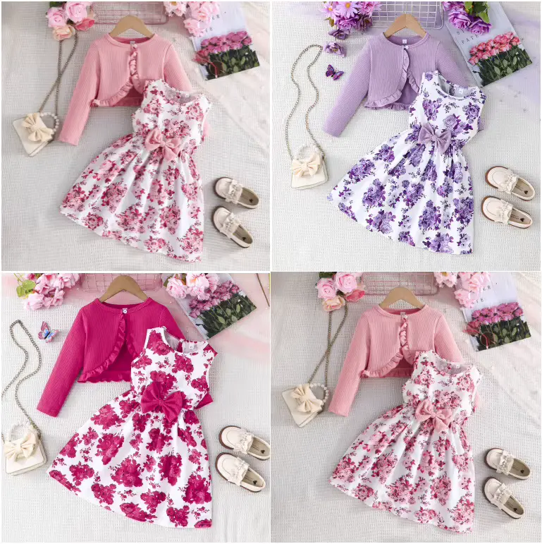 Dress Outfit Coat Fall TWO Piece Colorful Sling Matching Wholesale product image 4