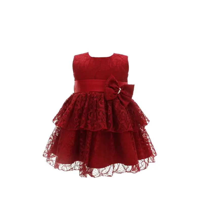 Dress Flower Girl Christening Gown Baptism Crocheted Lace Sweet Wholesale