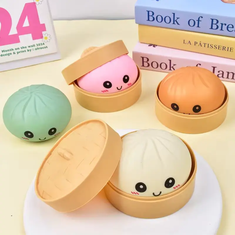 2026 Promotion Rubber Smiling Face Dumplings Steamed Rainbow Mysterious Educational Wholesale product image 2