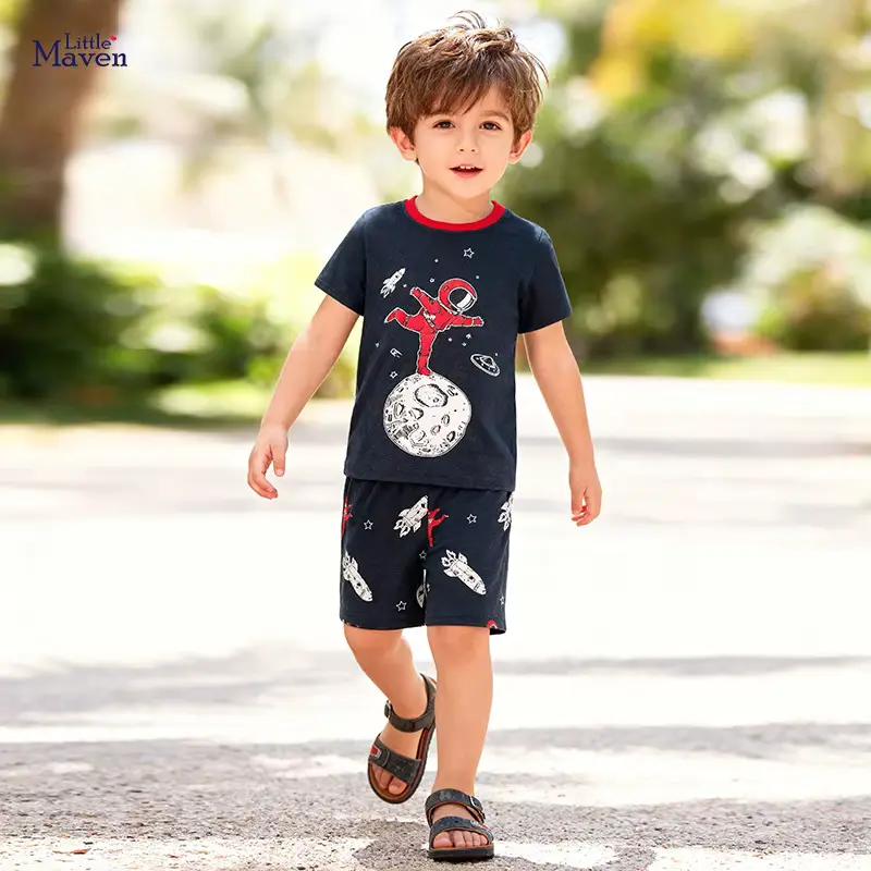 Boys Cotton Cartoon T-shirt Shorts SET Pattern Two-piece AND Wholesale product image 3