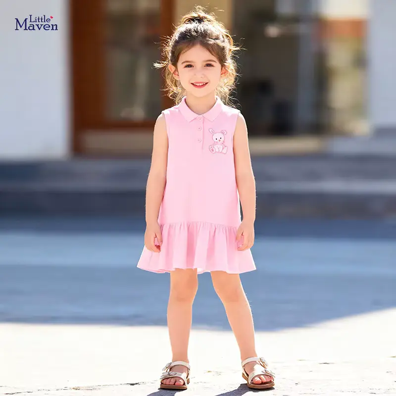 Girls Cotton Cartoon Print Animal Princess Dress Sleeveless Tank Wholesale product image 1