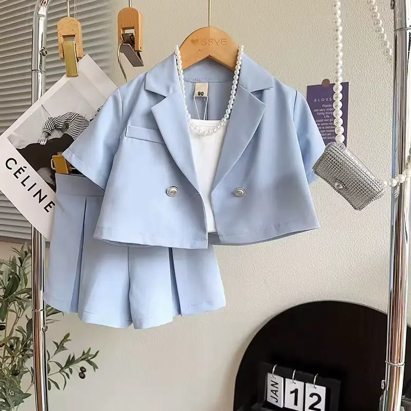 Cotton Shorts SET Coat Womens Solid Elegant Breathable French Wholesale product image 4