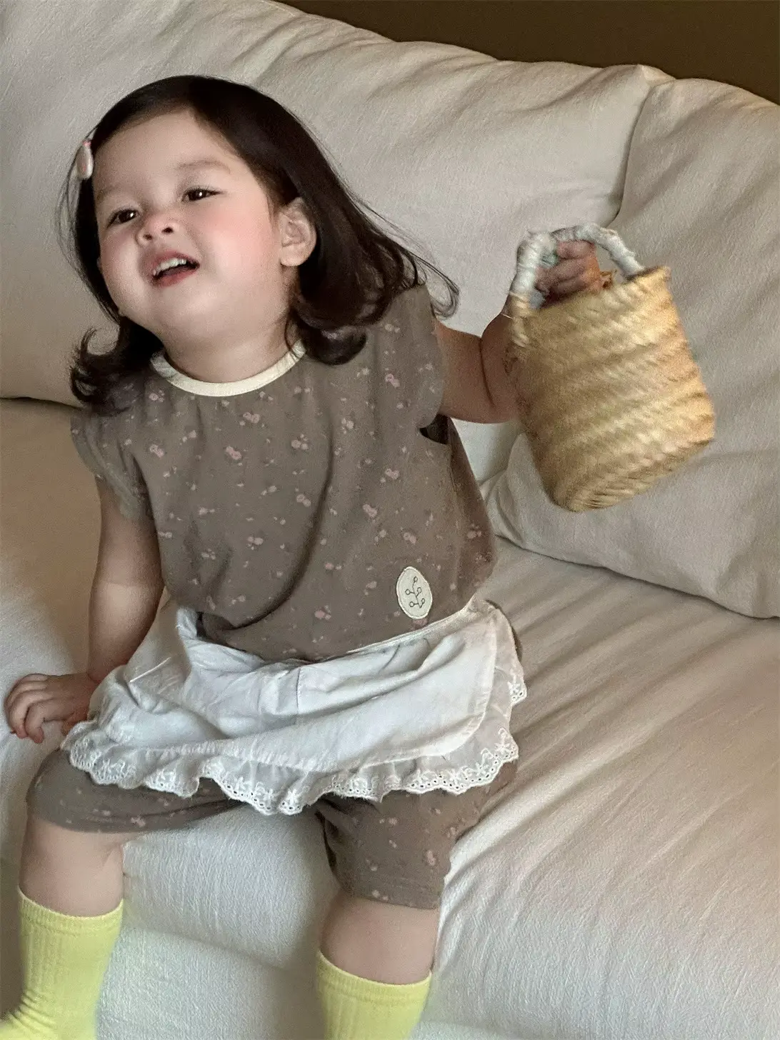 Girls Cotton Shorts SET Sleeveless AND Two-piece Soft Clothes Wholesale product image 2