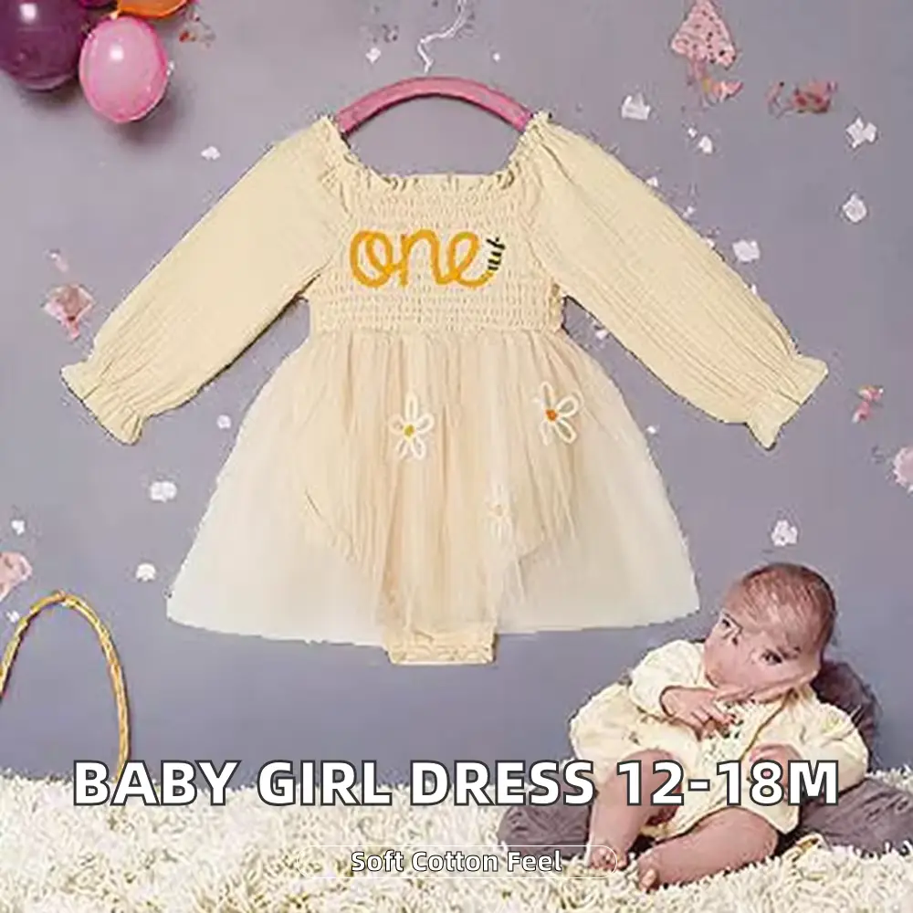 Girls SET Romper Bodysuit 1st Birthday Solid Knee-length Tulle Wholesale