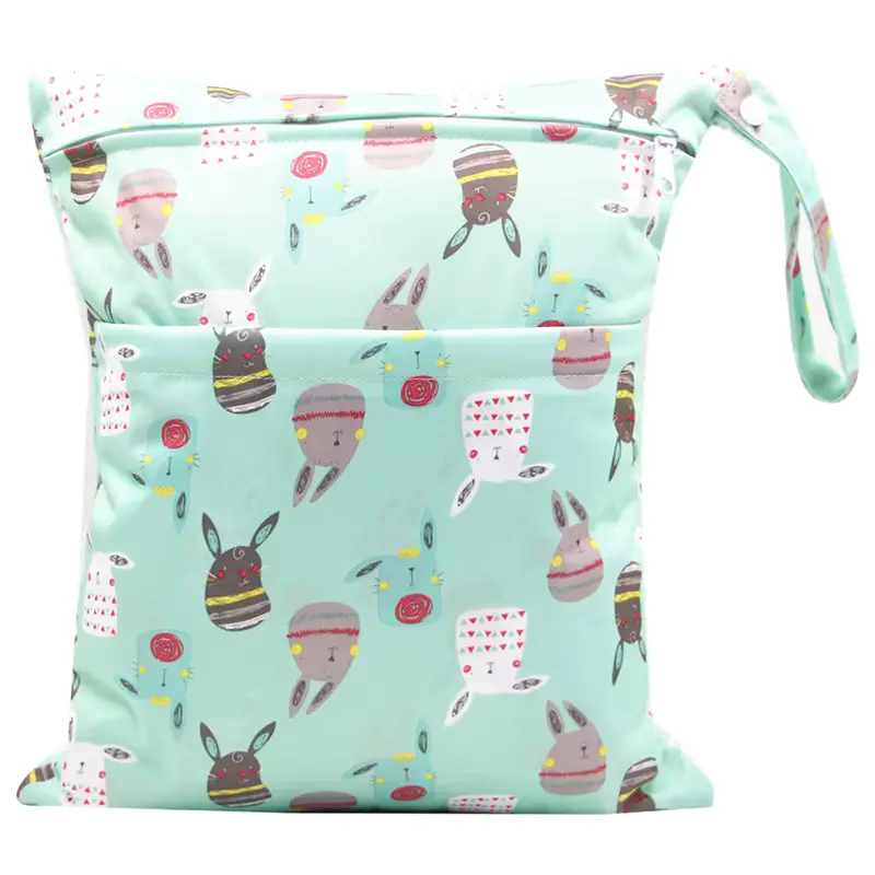 Print Printed Rabbit White Double Zipper Eco-friendly Text Polyester OEM Wholesale