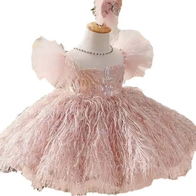 Girls Dress Ball Gown Sleeveless O-neck Knee-length Party With Wholesale product image 2