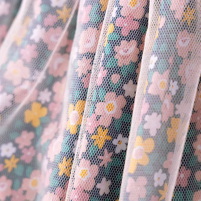 Girls Cotton Cartoon Dress Embroidered Flower Collar Short Sleeves Wholesale product image 4