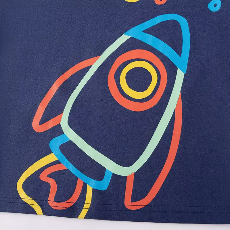 Boys Cotton Cartoon T-shirt Shorts SET Rocket Pattern Short Wholesale product image 3