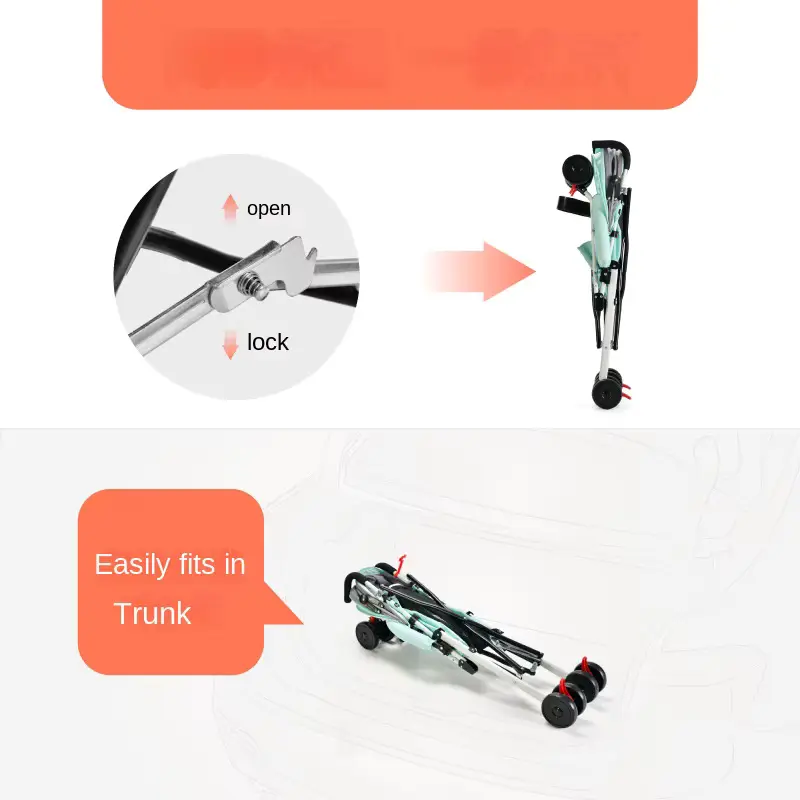 Stroller Lightweight Foldable Reclining Anti Hunchback Design Portable Travel Wholesale product image 3