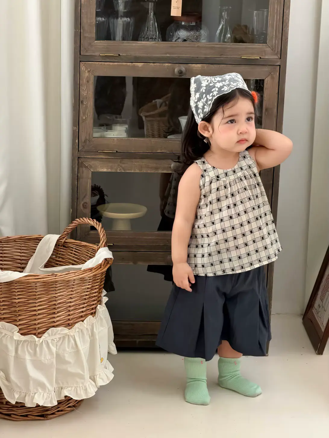 Girls Cotton Shorts SET Outfit Spaghetti Strap TOP AND Wholesale product image 3