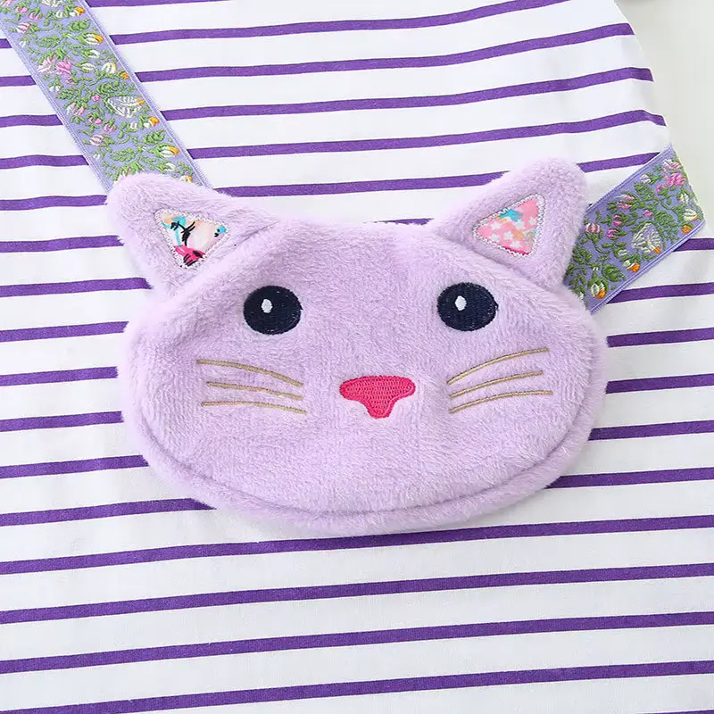 Girls Cotton Cartoon CAT Princess Dress Crocheted Sweet Short Wholesale product image 4