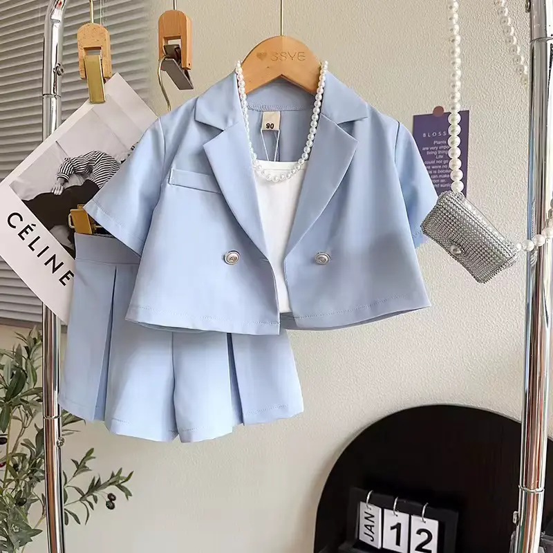 Cotton Shorts SET Coat Womens Solid Elegant Breathable French Wholesale product image 3