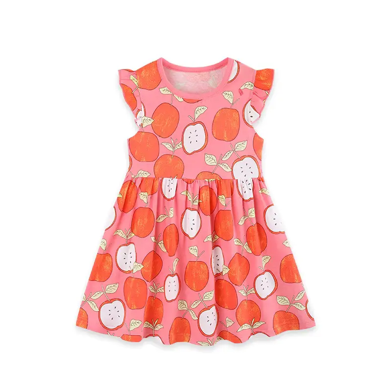 Cotton Cartoon Printed Princess Dress Sweet Ruffles Sleeveless Feifei Wholesale product image 2