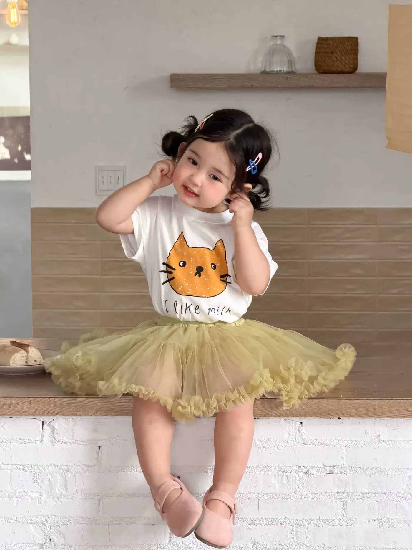 Girls Cotton Print Animal Dress T-shirt Shorts SET Cheeky Wholesale product image 2