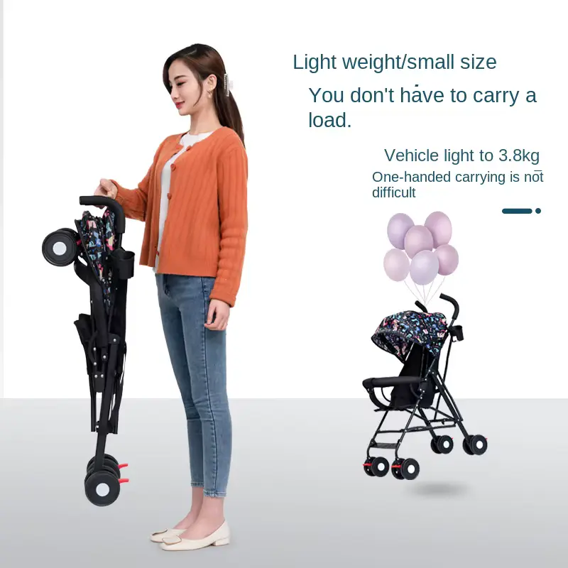 Stroller Lightweight Portable ALL Season Shock Absorbing Hard Back Wholesale product image 3