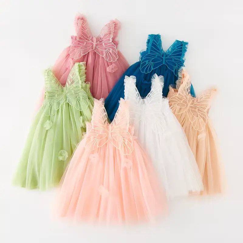 Girls Cotton Princess Dress Sleeveless Sweet Tutu Party Toddler Wholesale