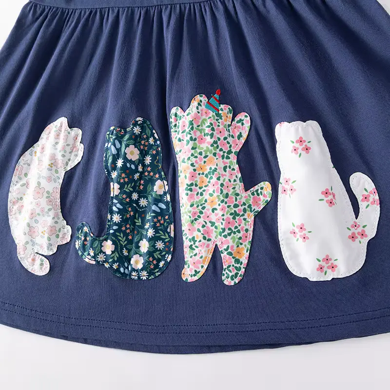 Girls Cotton Cartoon Animal Princess Dress Pattern Mini Short Wholesale product image 4