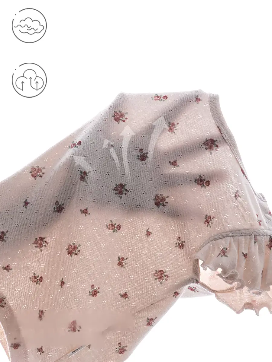 Unisex Cotton Print Pajamas Infant 100 Anti-bacterial Korean Boneless Clothing Wholesale product image 2