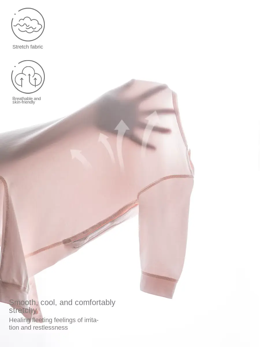 Cotton Pajamas Onesie Modal Cool Long-sleeve Anti-bacterial O-neck Snap Clothing Wholesale product image 4