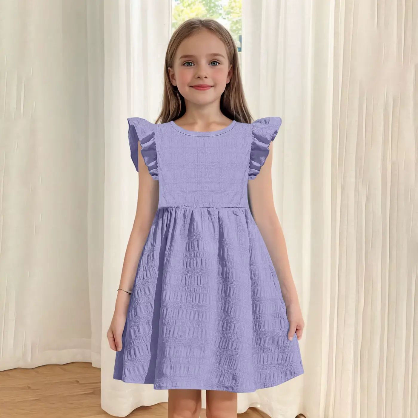 Girls Cotton Printed Princess Dress Skirt Short Sleeve Korean Wholesale product image 2