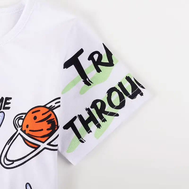 Cotton Cartoon T-shirt Shorts SET Letters BOY AND Short Wholesale product image 2