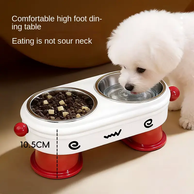 Elevated Anti-tip DOG Bowl Neck-protective Double 2-in Feeding AND High Wholesale