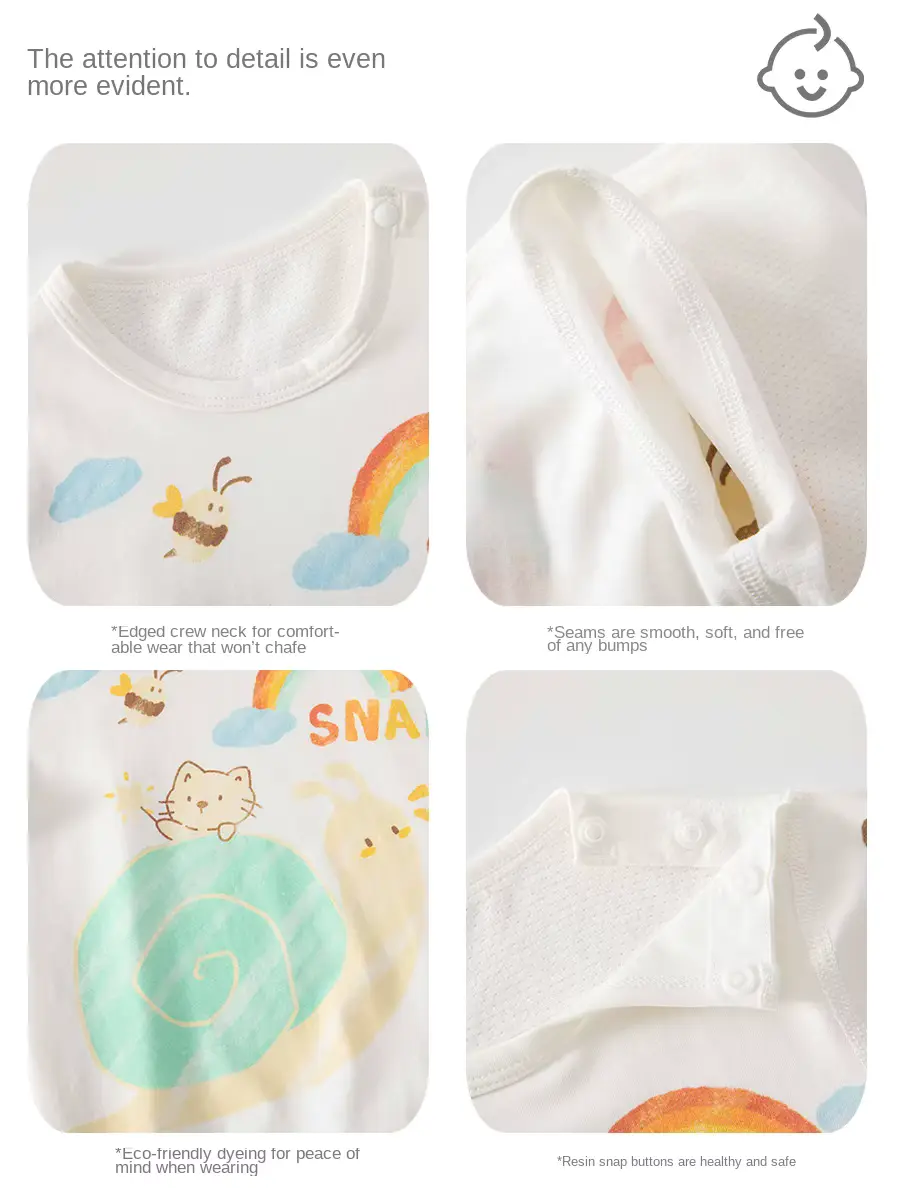 Cotton Onesie Thin BOY Regular Sleeve Newborn Clothes Soft Clothing Wholesale product image 3