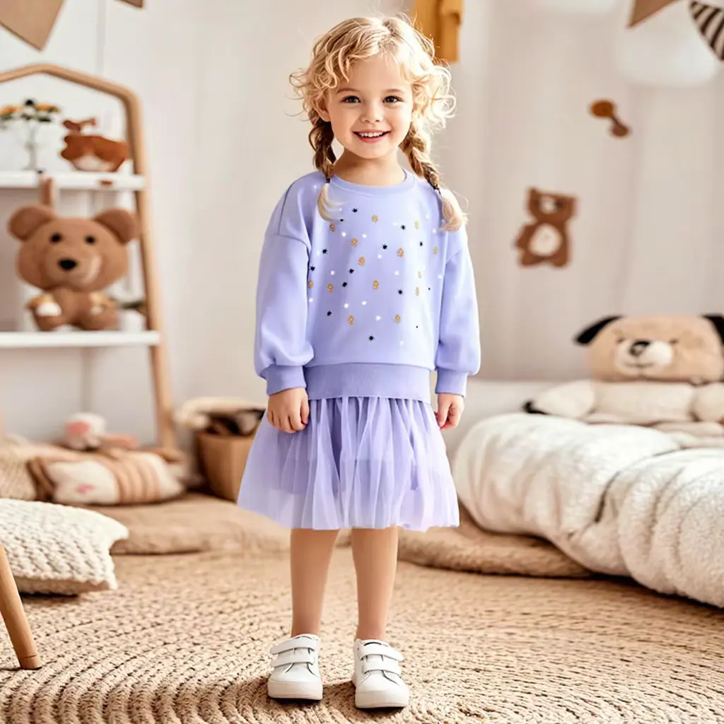 Girls Cotton Printed Skirt ALL Seasons Velvet Tutu FOR Wholesale