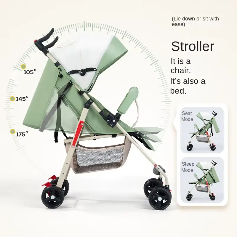 Stroller Seat ONE KEY Foldable Lightweight Stainless Steel Frame Wholesale product image 3