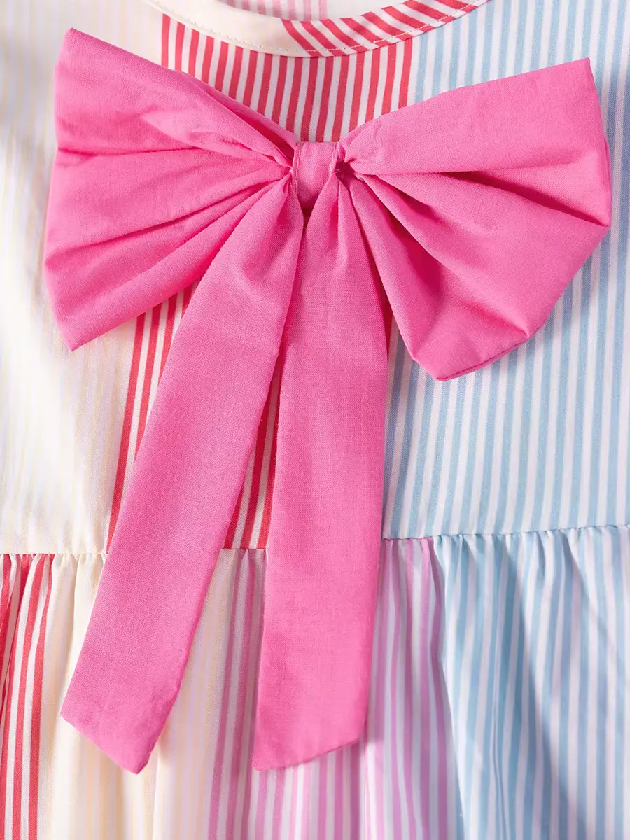Cotton Princess Sleeveless BOW Girl High Quality Knee-length A-line Clothing Wholesale product image 3