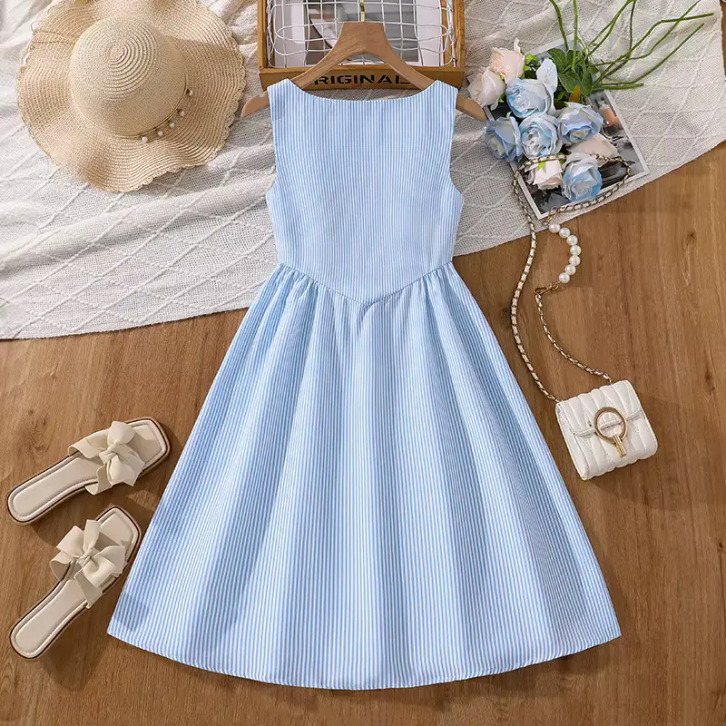 Girls Cotton Dress FOR Essentials Sofia Grainge Crocheted Solid Wholesale product image 3