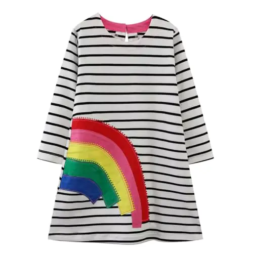 Cotton Striped Dress Hileela ANG Toddler Girl Christmas Crocheted Wholesale